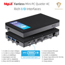 MeLE 无风扇迷你电脑 N100 台式机 LPDDR4x Windows11 8GB 16GB 512GB 小型游戏电脑 USB C型 4K 三显示器