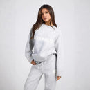 Netherlands Spring and Autumn Gray Letter Sweater Fashion Retro Casual Trendy Pullover Men and Women Loose Oversized Sweatshirt