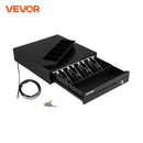 VEVOR 收银箱 16英寸 12V 适用于POS系统 可拆卸硬币盒 附2把钥匙 RJ11/RJ12连接线 收银抽屉