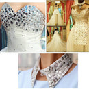 Gold Shadow Sew-on Rhinestone Needlework Champagne Multi-shape High Quality Crystal Glass For Garment Wedding Dress Decoration
