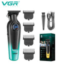 VGR V-996 男士专业理发器，带 DLC 刀片，7000 RPM，LED 显示屏，理发店无绳专业修剪器