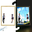 Anime Figure Your name Light Painting Photo Frame Led Night Light Bedside Table Lamps Home Room Decor Christmas Gifts Moon Lamp