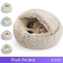Cat Bed Pet Mattress Warm Soft Plush Pet Bed with Cover Round  Cat Dog  Sleeping Nest Cave for Small Dogs kitten