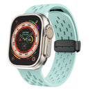 Silicone Bracelet Correa For Apple Watch Ultra band 46mm 49mm 45mm 44mm 42mm 40mm 41mm Magnetic Strap iWatch Series 10 9 8 SE 7
