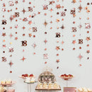 Gold 30th Happy Birthday Party Paper Banners Decorations Number 30 Year Old Circle Dots Twinkle Star Garlands Hanging Backdrops