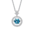 BIJOX STORY 1 CT Moissanite Pendant For Women Simulated Diamond Necklace S925 Sterling Silver Jewelry Girl Valentine's Day Gift