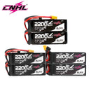 2个CNHL 3S 11.1V锂电池2200mAh 30C 70C带XT60插头，适用于遥控飞机直升机四轴飞行器FPV无人机赛车爱好