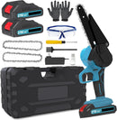 Mini Chainsaw 6 "with 1/2×21V battery, powerful electric small portable chainsaw with automatic oiler for easy pruning