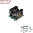 Sop8/Sop14/Sop16/Sop20/Sop28/44/Tssop8/Tssop16/Tssop20/Tssop28/TQFP32/LQFP44转DIP编程器适配器插座 150/208/173/300mil