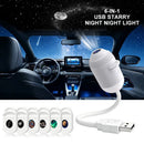 New Mini USB Plug-in Galaxy Star Projector Night Light 360° Rotatable Nebula Aurora Starry Sky Projector Light For Bedroom Decor