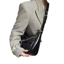 Y2k Womens Shoulder Bag Harajuku Fashion Gothic Casual Black Chains Handbag Hot Girls Pu Leather Ladies Motorcycle Bag Sac