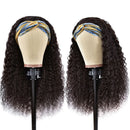 Kinky Curly Headband Wigs 100% Brazilian Human Hair Wigs Long Curly Hair For Women Full Machine Made Human Hair Wig 180% Density