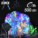 50M Solar LED Strip Rope Tube Fairy Light String Outdoor Waterproof for Wedding Christmas Party Garden PathwayGarland Decor