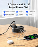 ORICO EU Plug Travel Power Strip with 3AC 3USB Port 1.1M Extension Cable 5-In-1 Charging Smart Socket for Home/Travel Save Space