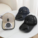 Summer Usb Solar Fan Baseball Cap for Men Women Mesh Adjustable Breathable Unisex Caps Quick Dry Running Hat Cap Outdoor Sports