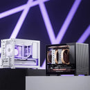 乔思伯 D32 PRO 黑色MATX台式机小机箱 透明可调主板 ATX电源 240水冷 电脑机箱 ケース
