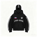 2025 Autumn Men Balaclava Y2K Gothic Harajuku Winter New Item Double Hooded Sweatshirt Men's Hooded Mask Zipper Sportswear Women