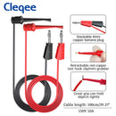 Cleqee P1308B 18件套测试线套件 4毫米香蕉插头转测试钩电缆 可替换万用表表笔测试线探头 鳄鱼夹