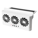 Solar Powered Car Radiator Cooling Fan with 3 Air Outlets Car Window Air Vent Fan USB Powered Auto Ventilation Fan for All Cars