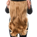 DinDong Synthetic Clip in Hair Extensions Wavy 24 inch 190G Premium Heat Resistant Hair 613