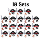 6-48Sets Pirate Party Supplies Halloween Pirate Costumes Child Birthday Party Favors Pirate Accessories Pirate Hat Sword