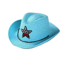 Kids Western Cowboy Hat Retro Sheriff Cap Sunscreen With Wind Rope Hat Boys Girls Horseback Riding Tourism Fishing Sunshade Cap