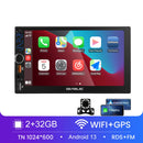 7英寸车载收音机 2 Din Android 13 Carplay Android Auto 通用汽车多媒体播放器 汽车收音机高清触摸屏调频蓝牙