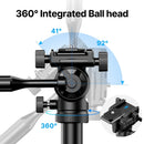 Ulanzi MT-65 1.76M Horizontal Tripod with 30M Remote Control DSLR Camera Phone Video Tripod Extended Arm for Livestream Shooting