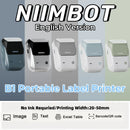 Niimbot B1 English Label Printer Portable Handheld Thermal Printer Mini Barcode QR Code Sticker Paper Color Rolls Maker Cable