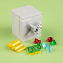 MOC ATM Machines Precious Gold Egg Ore Diamond Building Blocks Precious Safe Deposit Box Wooden Barrel Bank Card Bricks Toys