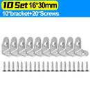 Stainless Steel Corner Bracket L Right Angle Connector Brackets Furniture Cabinet Fastener Corner Brace Shelf Support with Screw