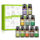 PHATOIL 10pcs Essential Oils Set 10ml Gift Box Pure Natural for Humidifier Diffuser Candles Making DIY Aroma Oils for Skin Care