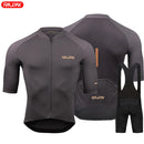 Raudax 2024夏季青少年短袖骑行服套装透气山地自行车骑行服Maillot Ropa Ciclismo队服套装
