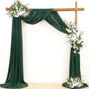 2pcs Sage Green Wedding Arch Chiffon Sheer Drapes ,Wedding Arch Drapes Sheer Backdrop Curtain for Wedding Ceremony Party Decor