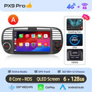 AWESAFE Wireless CarPlay for Apple Android 13 Auto Radio for FIAT 500 Abarth 2007 2008 2009-2015 Multimedia Screen Stereo GPS