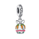 Hot Original Pendant S925 Sterling Silver Rabbit Charm Fit 3mm Bracelet Diy For Women Classic Easter egg beads Daily Gift Fine
