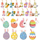 8/16pcs Easter Bunny Ornaments Easter Egg Gnome Carrot Paper Cards Decor Tree Hanging Pendant Spring Easter Decorations for home