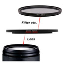 Camera Lens Filter Adapter Ring Step Up or Down Ring Metal For 52mm lens - 43 46 49 55 58 62 67 72 77 82mm UV ND CPL Lens Hood