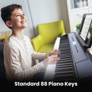 88 Key Weighted Hammer Keyborad Piano, Portable Electric Keyboard Piano For Beginner Adults With Sustain Pedal,Built in Speakers