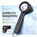 Small Fan Refrigeration Air Conditioner Portable Silent High-speed Led Display High Wind Power USB Charging Fan Handheld