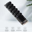 2/1PC M.2 NVME PCI-E PCIE X4 X8 X16 To 6 Port 3.0 SATA Adapter Card Riser III ASM1166 6GB/S Chassis server PC Computer Expansion