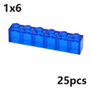 MOC Transparent Thick Building Blocks 1x1 1x2 2x2 2x4 Dots Clear Brick Figures Educational Creative Toy for Kid Compatible Brand