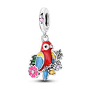 Silver Plated Boy Girl Couple Lovers Beads Charms Zirconium Dangle Fit Original Pandora Bracelet Necklace Jewelry Women Gift