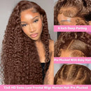 The Mocha Cascade | 36-Inch 220% Density Chocolate Brown HD Lace Front Wig