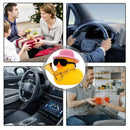 Car Ducks For Dashboard Rubber Car Duck Decoration With Squeak Yellow Duckling With Hat Ornaments Auto Accessories Rubber Ducks
