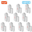 Tuya Smart WiFi Door Window Sensor Sound WiFi Security Alarm Door Open Closed Detectors APP Remote Control Timing Arm and Disarm