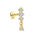 ROXI 925 Silver Smooth Single Row Earring Horse Eye Geometric CZ Earrings For Bride Women Simple Daily Wear Jewelry orecchini