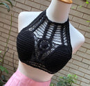 summer holiday beach camis lady sexy tassels crochet camisole women sexy tassels bikini camis female crochet halter bikini tops