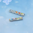 Hapiship 2023 New Fashion Flower Sports Seaside Charm Italian Links Fit 9mm Bracelet Stainless Steel Making Jewelry DJ644-D