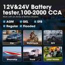 TOPDON BT200 Portable Battery Tester Charging Cranking Test Tools for Car 12V Automotive Diagnostic Battery Monitor 100-2000CCA